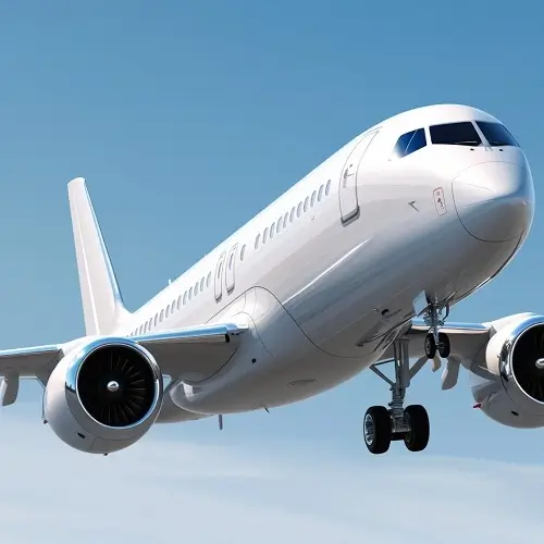 Aircraft in flight, industry illustration only, not a company product photograph.